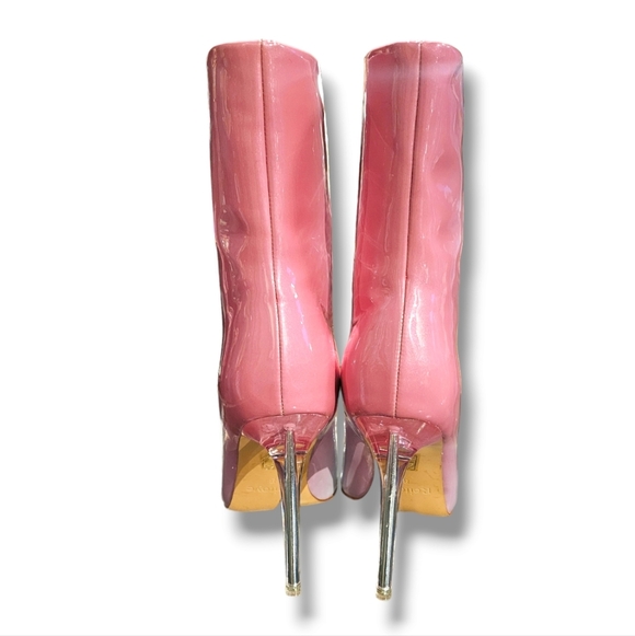 Ombre stiletto Ankle High Heeled boots, With Clear Heel. Size 8 - Picture 6 of 6